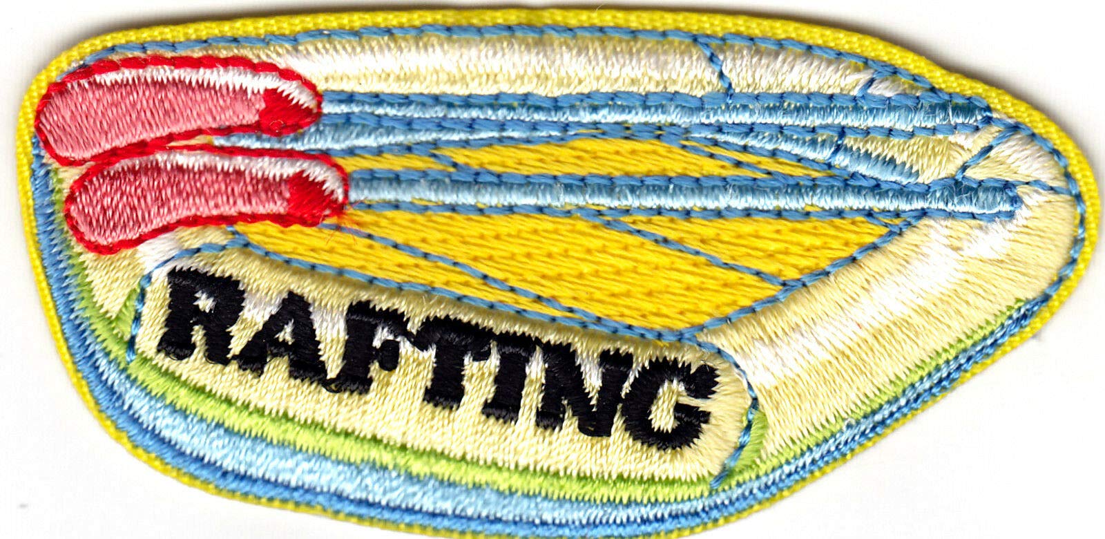 Rafting Iron-On Embroidered Patch for Water Sports & Outdoor Adventures - Perfect for Jackets, Backpacks & Gear Customization