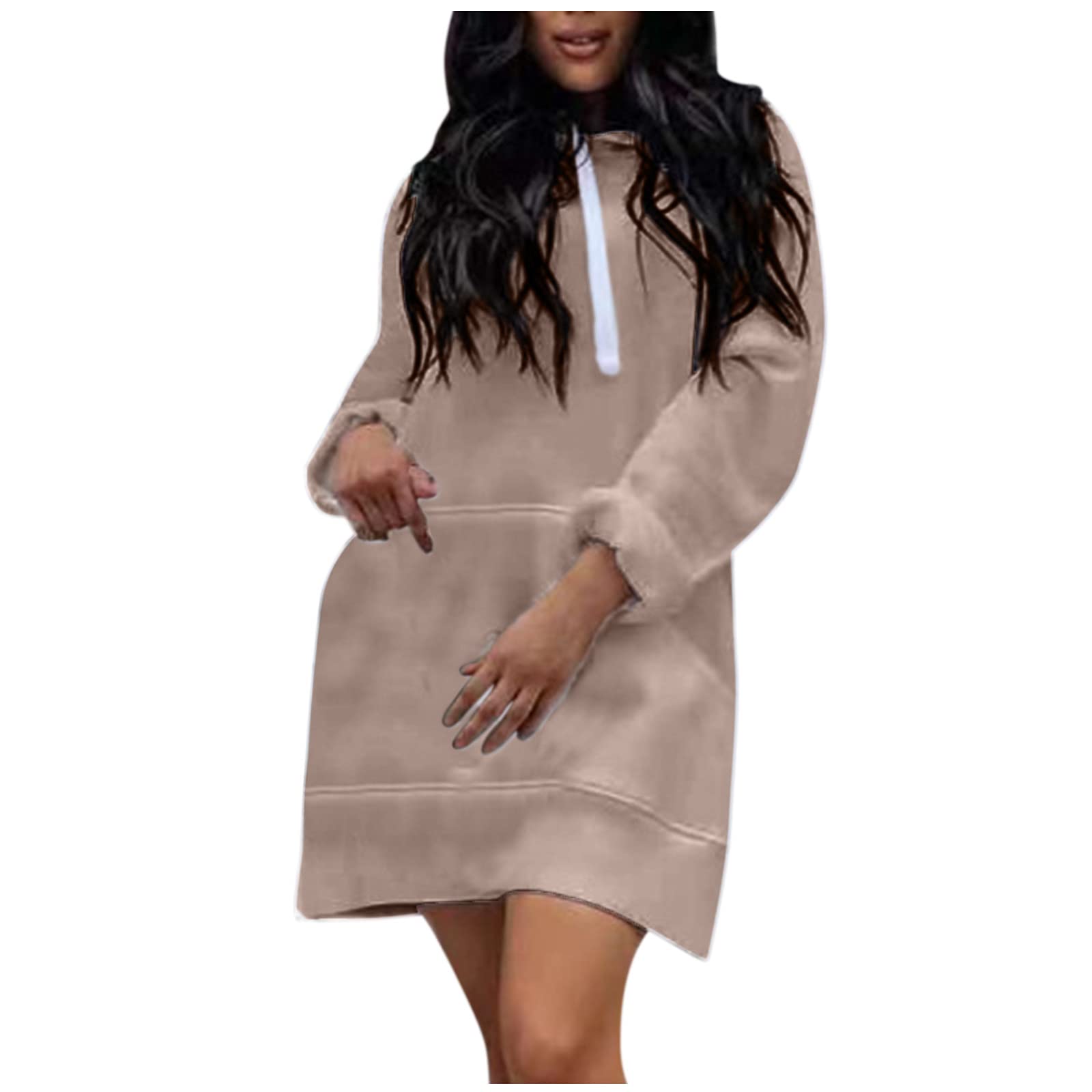 Vacger Women's Solid Color Turtleneck Sweater - Petal Collar Long Sleeve Top for Work & Casual Wear