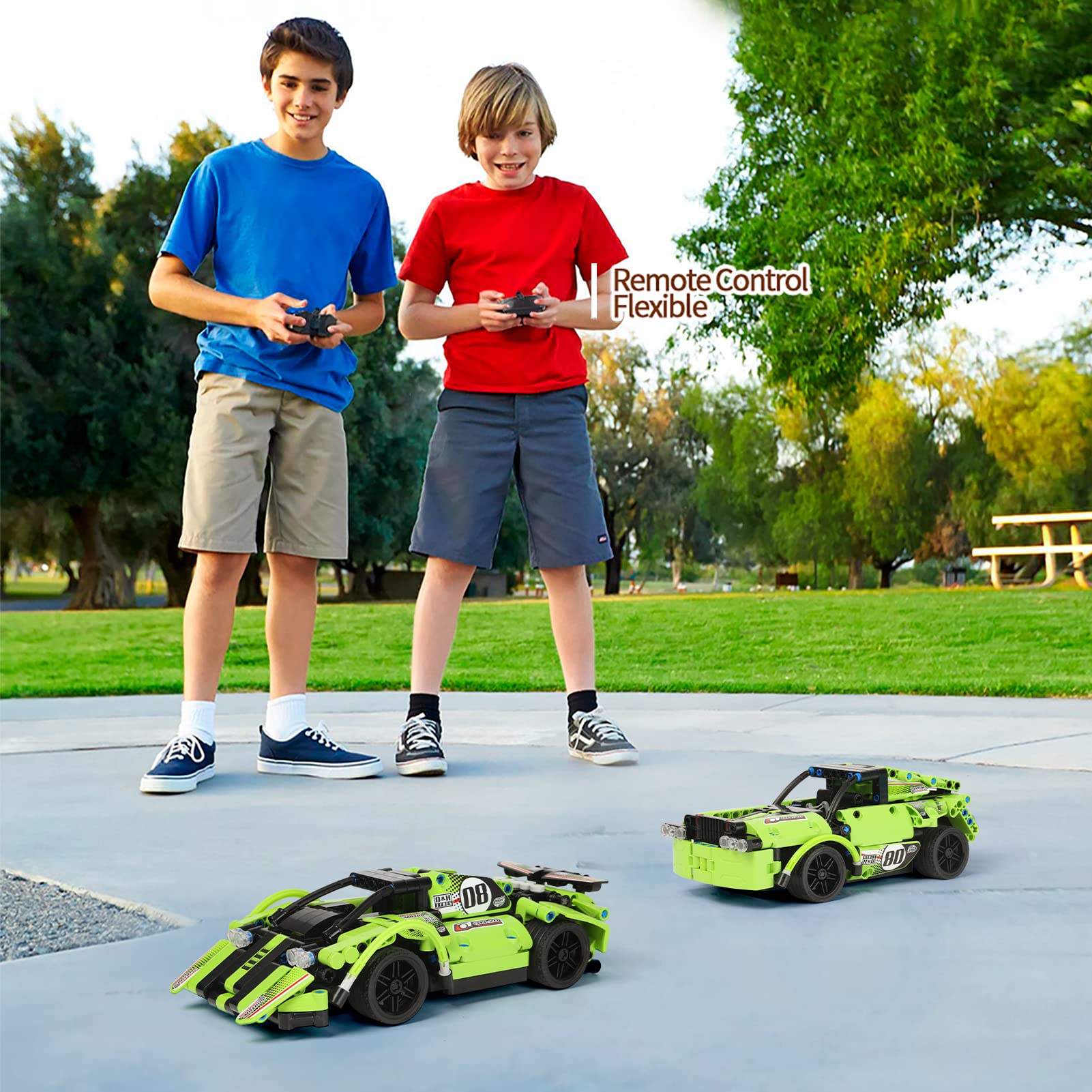 STEM Educational Building Toys for Kids Ages 6-9 - 2-in-1 Remote Control Race Car Construction Kit with Snap-Together Engineering Blocks | Creative Learning Toy for Boys & Girls | Perfect Birthday Gift & Classroom STEM Activity