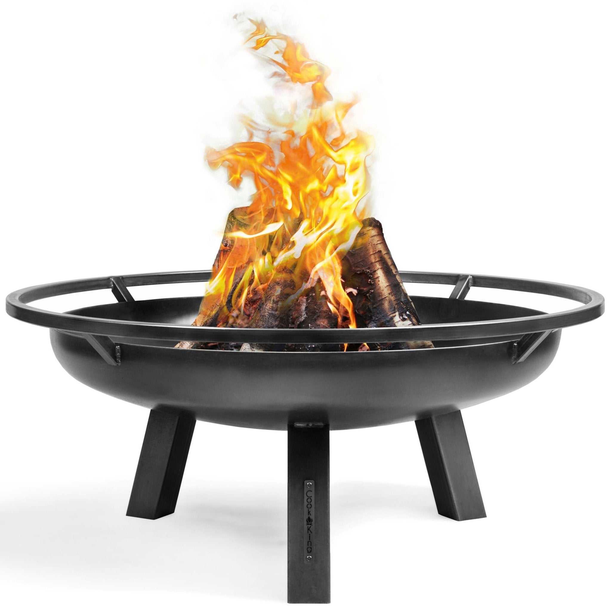 Porto 24 Inch Outdoor Fire Pit - Heavy Duty Steel Fire Bowl for Patio, Backyard, Camping & Garden - Perfect for Bonfires, S'mores & Outdoor Gatherings