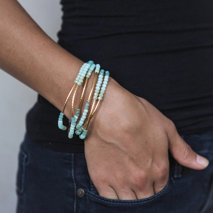 Maya Wrap Bracelet & Necklace Set - Handmade Boho Beaded Jewelry for Women - Perfect for Festivals, Beach, and Everyday Wear