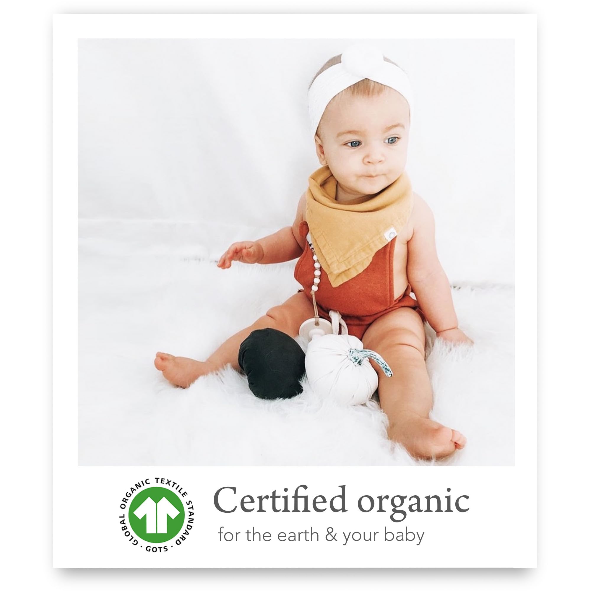 Premium Organic Baby Bandana Bibs - Soft 100% Cotton for Feeding & Play