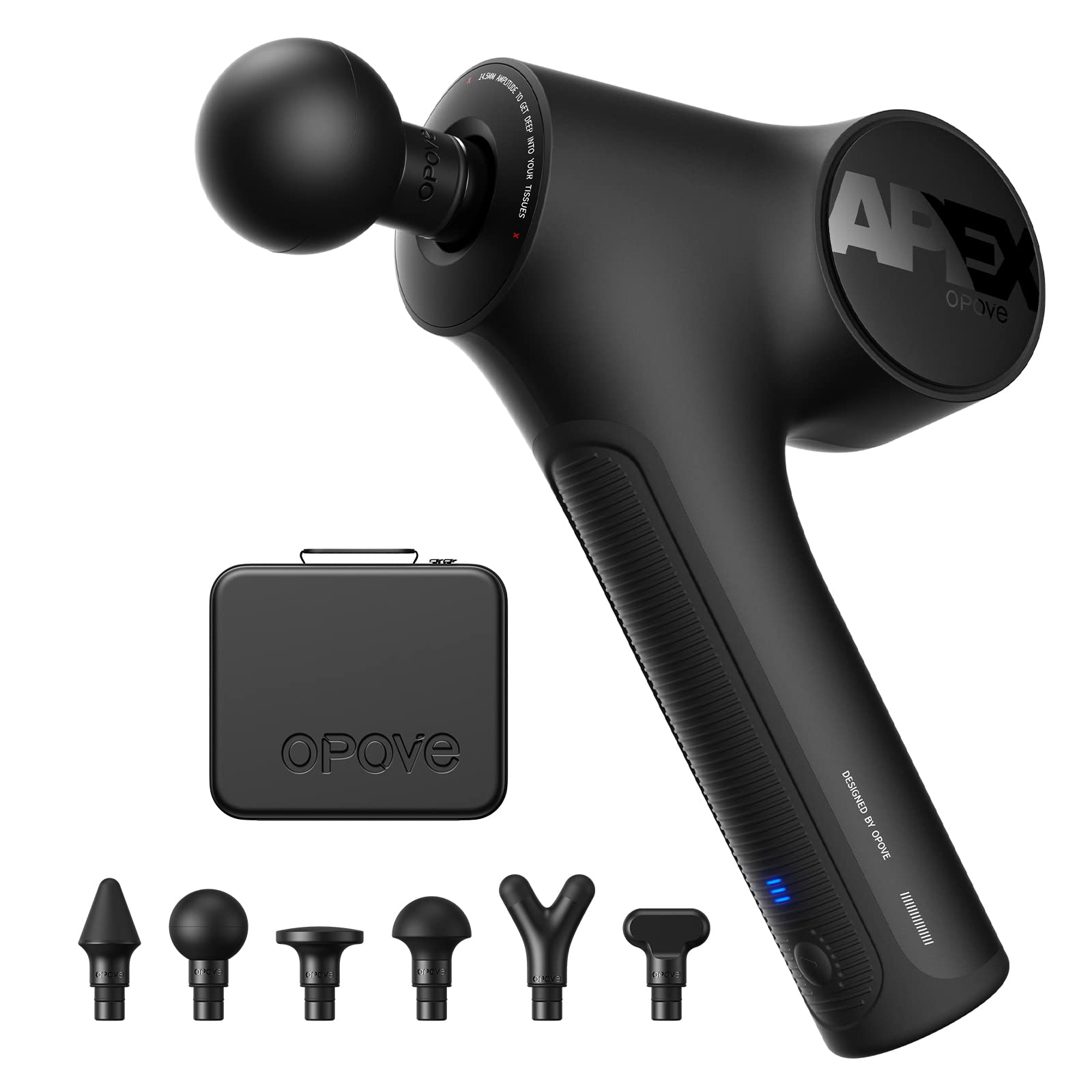 Opove Apex Deep Tissue Massage Gun - 14.5mm Percussion Therapy for Muscle Recovery, Pain Relief & Relaxation | Professional Grade Massager for Athletes, Workout Recovery & Physical Therapy | Perfect for Post-Workout, Sports Injury Rehabilitation & Home Spa Relaxation