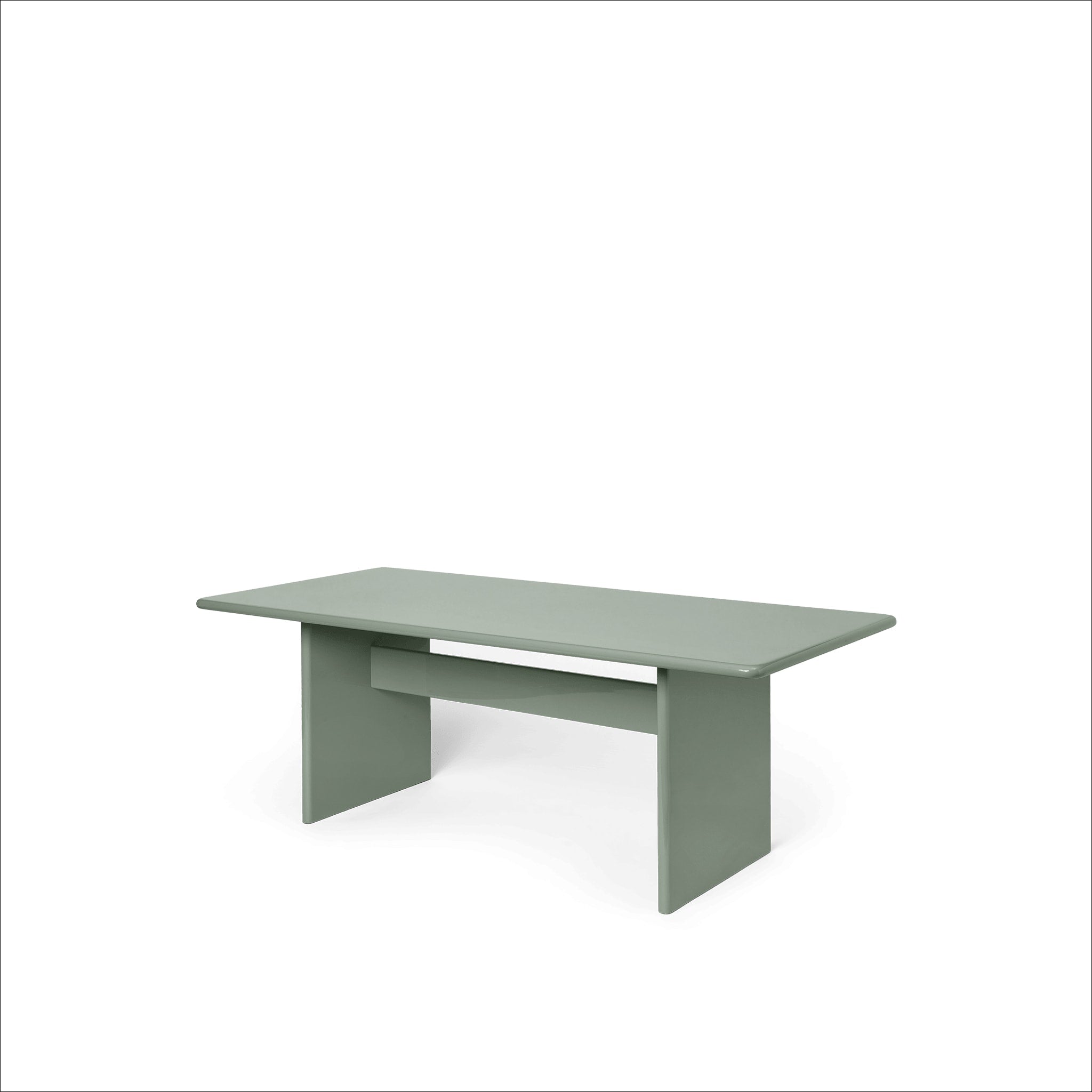 FERM LIVING Rink Small Dining Table in Tea Green - Modern Minimalist Kitchen & Dining Room Furniture for Small Spaces