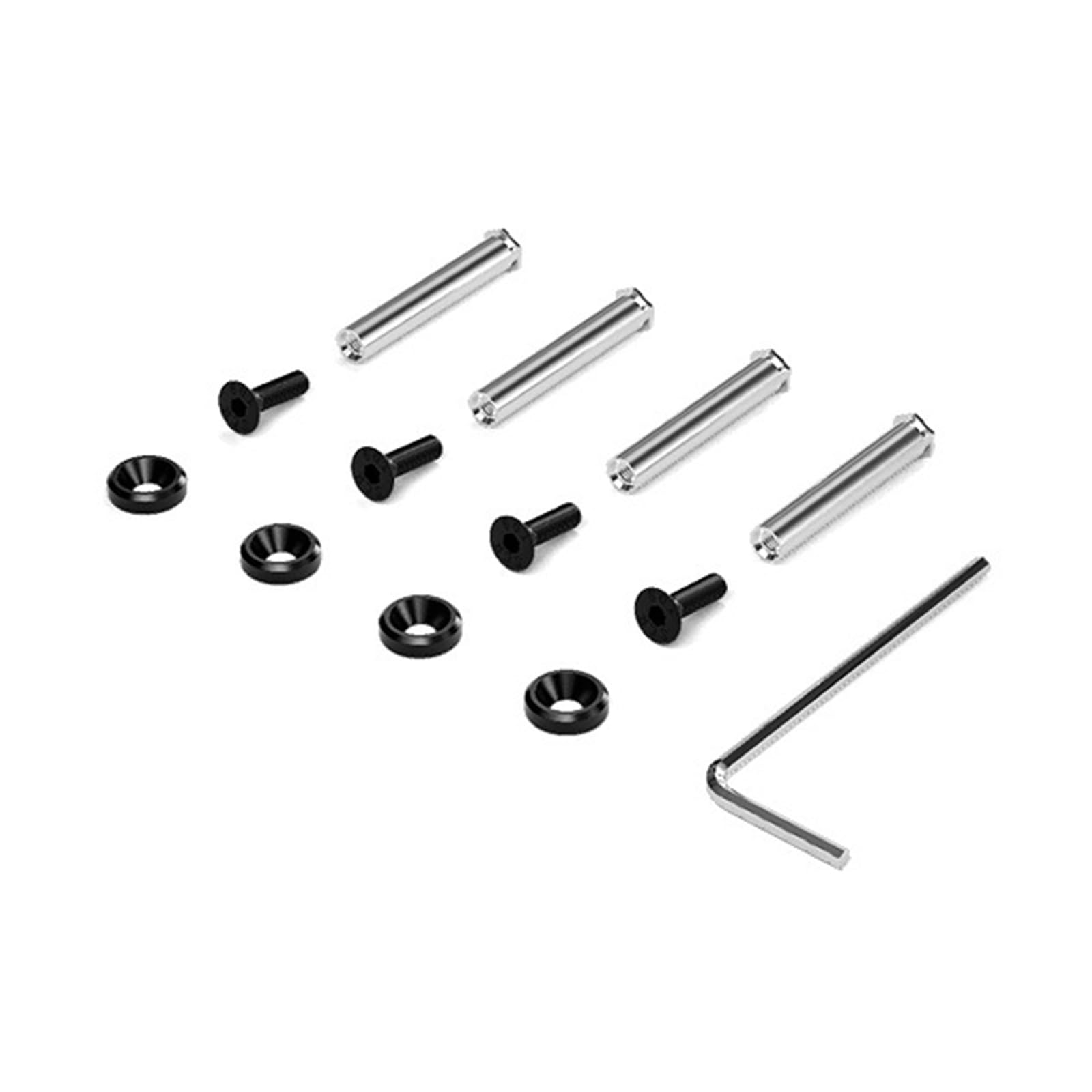 UKBZXCMWS Red Gasket CPU Fan Screws - 4 Pack Long Computer Fan Mounting Screws with Easy Installation, Durable Anodized Aluminum (Perfect for PC Builds & CPU Cooler Upgrades)