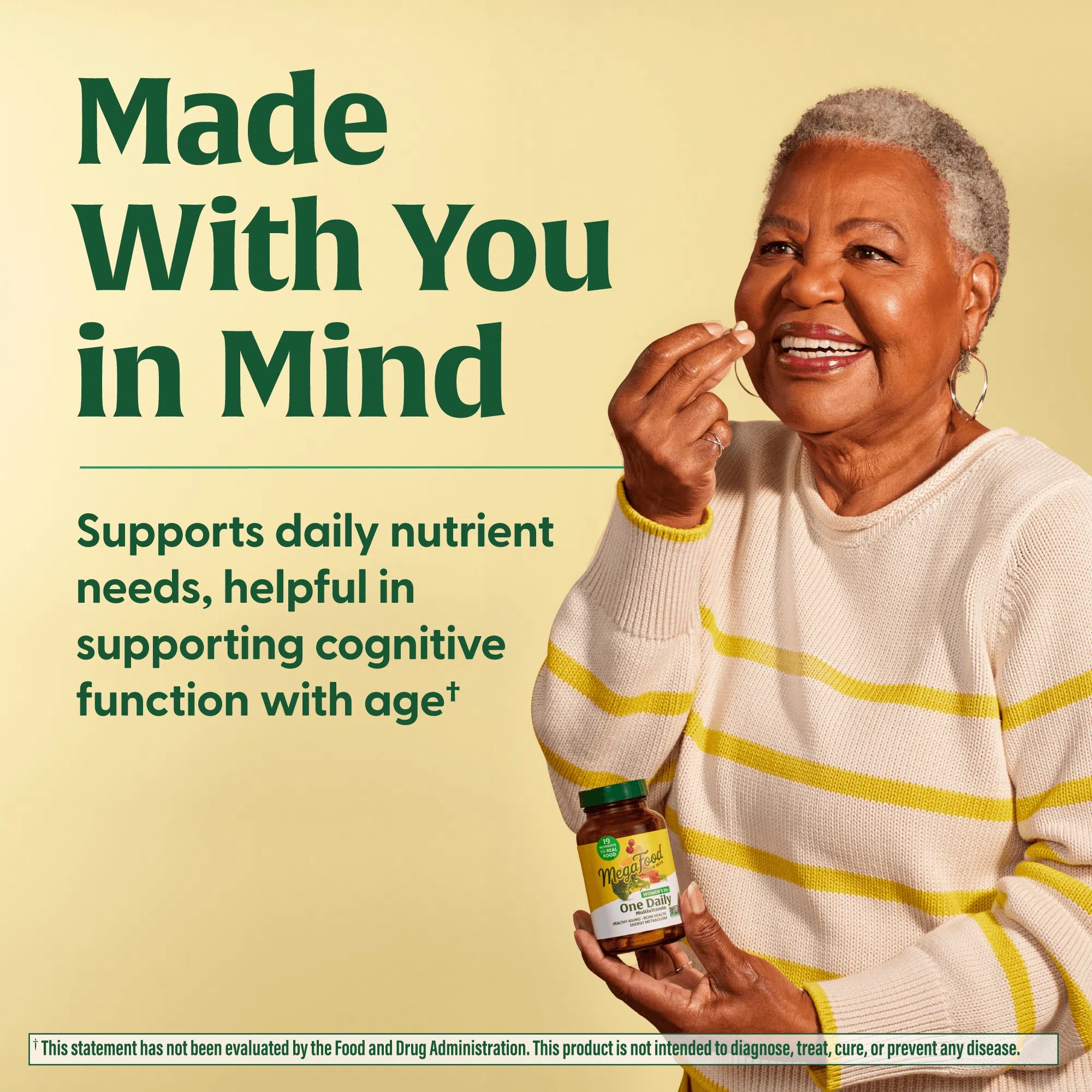 MegaFood Women's 55+ One Daily Multivitamin Supplement for Immune Support, Bone & Heart Health - Essential Vitamins & Minerals for Senior Women - Perfect for Daily Wellness Routine & Active Lifestyle