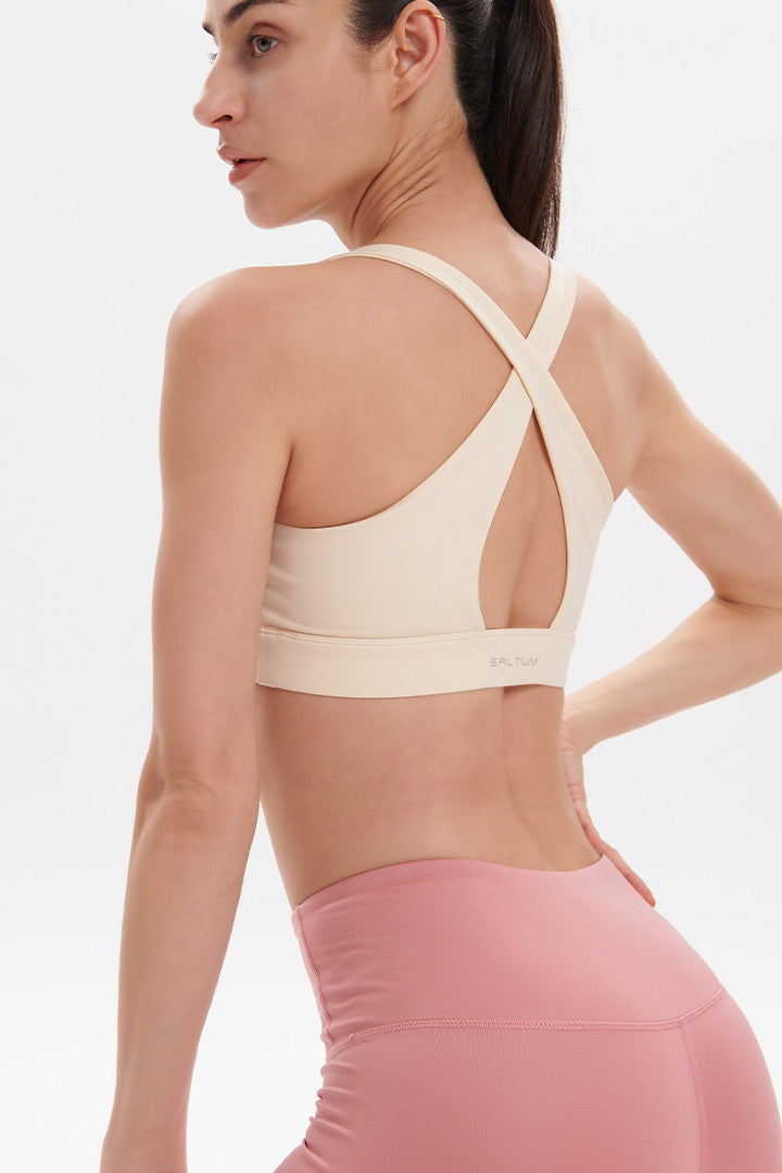 High Support Cross Back Sports Bra for Women - Breathable Workout Top for Running, Yoga & Gym - Comfortable Fitness Apparel for Active Lifestyles