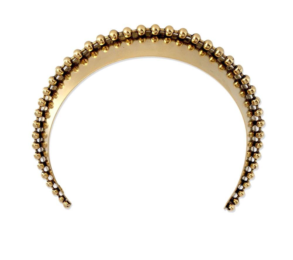 Stylish Glossy Ball Chain Wide Headband for Women - Fashion Hair Accessory for Parties, Workouts, and Everyday Wear