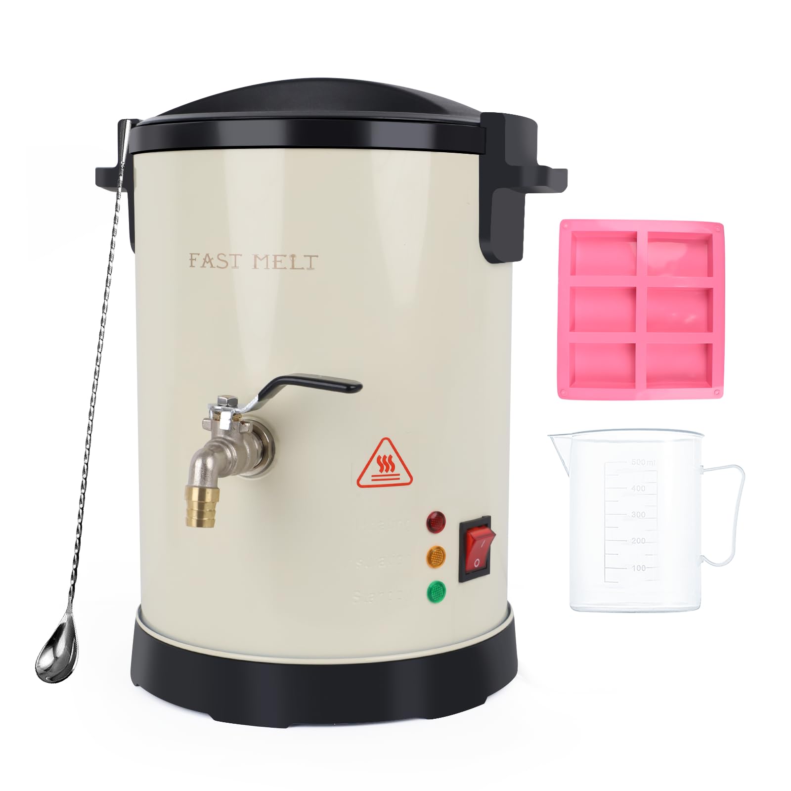 6Lbs Fast Melt Soap Base Melter with Temperature Control - DIY Soap Making Kit for Homemade Soap Business, Quick Pour Spout, Easy to Clean - Perfect for Crafting Handmade Soaps, Lotions & Candles at Home or Small Business