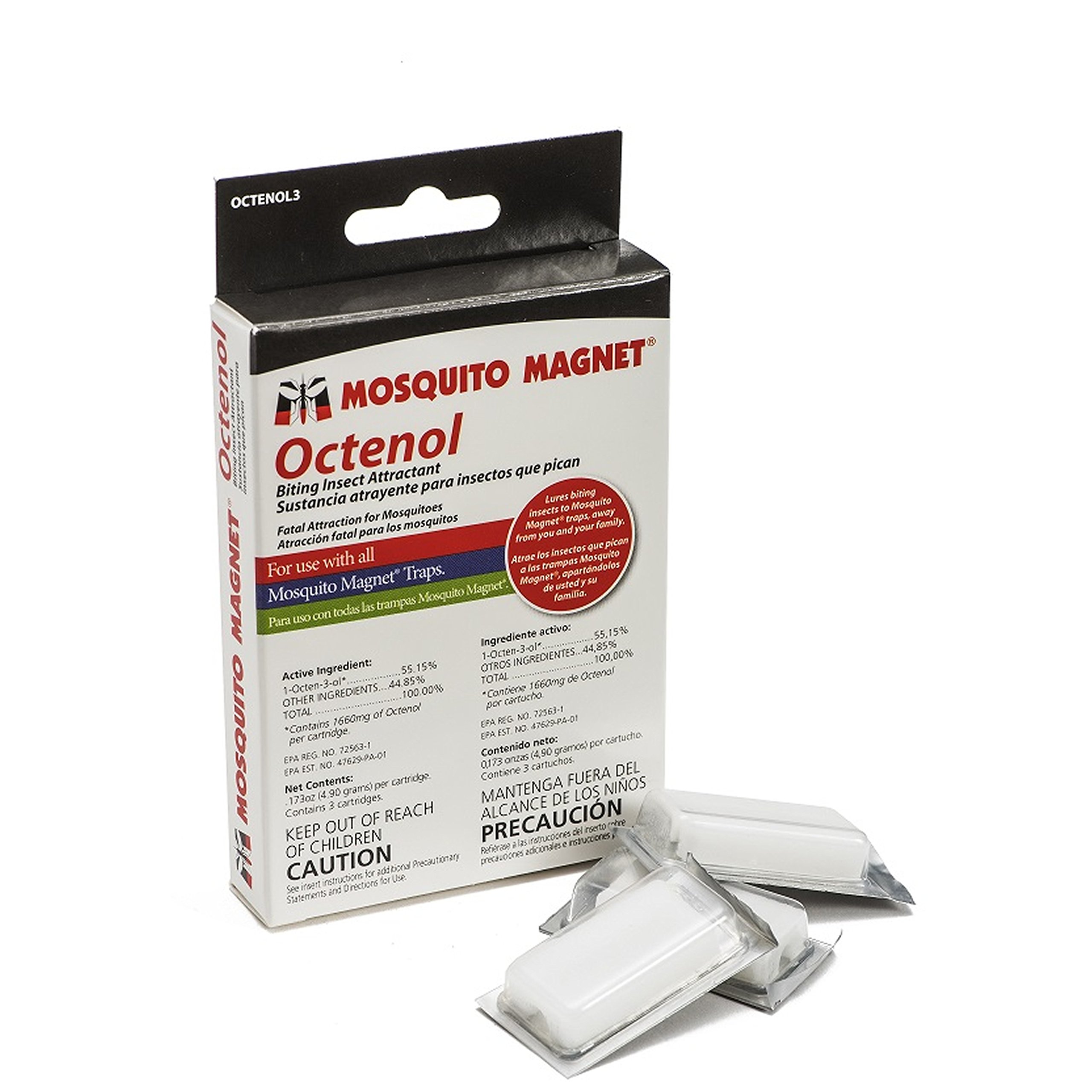 Mosquito Magnet Octenol Biting Insect Attractant - Effective Mosquito Trap Lure to Increase Catch Rate (3 Pack) - Perfect for Outdoor Patio, Backyard, and Camping Protection