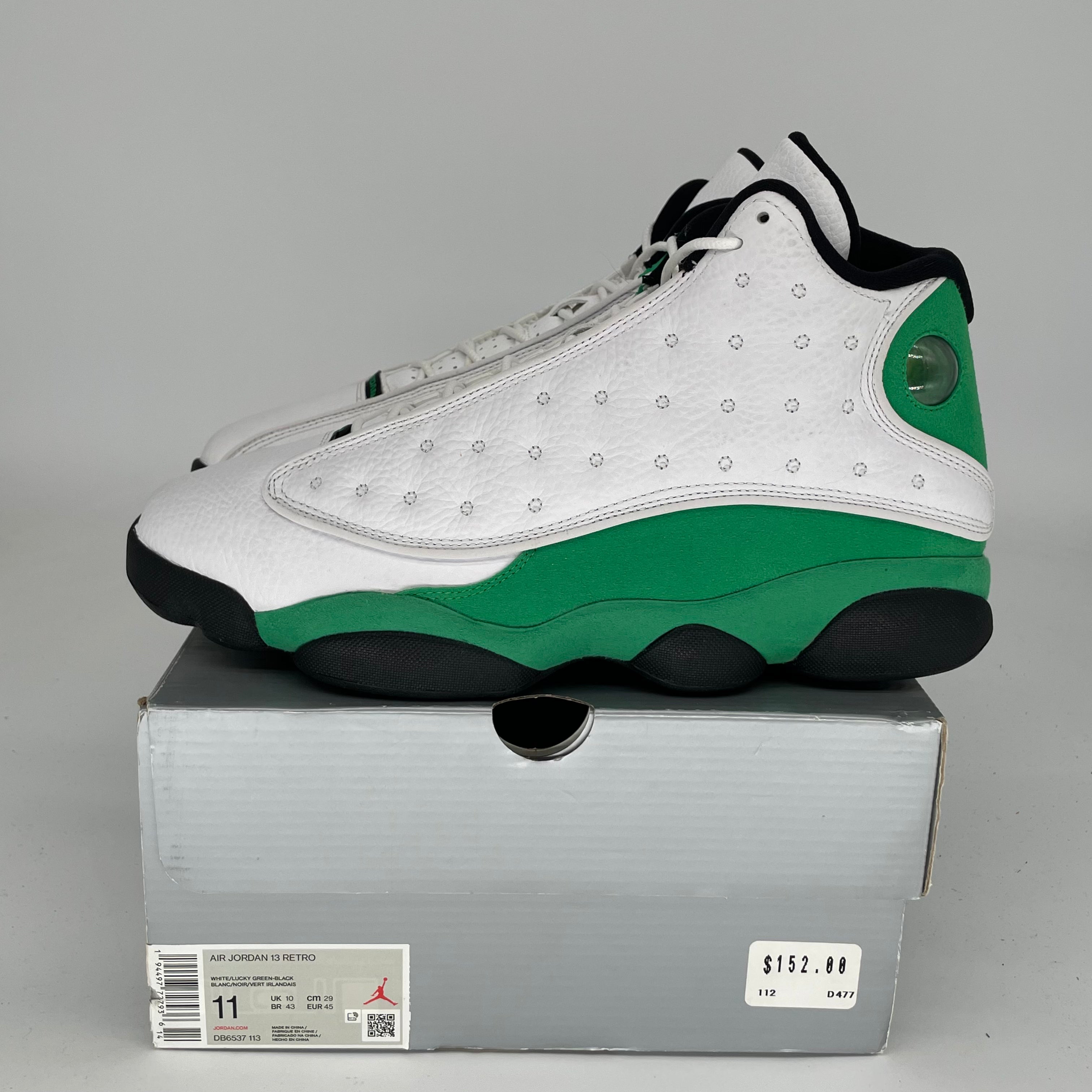 AIR JORDAN 13 Retro Lucky Green Basketball Shoes Men's Size 11 DB6537-113 - Perfect for Streetwear & Court Performance