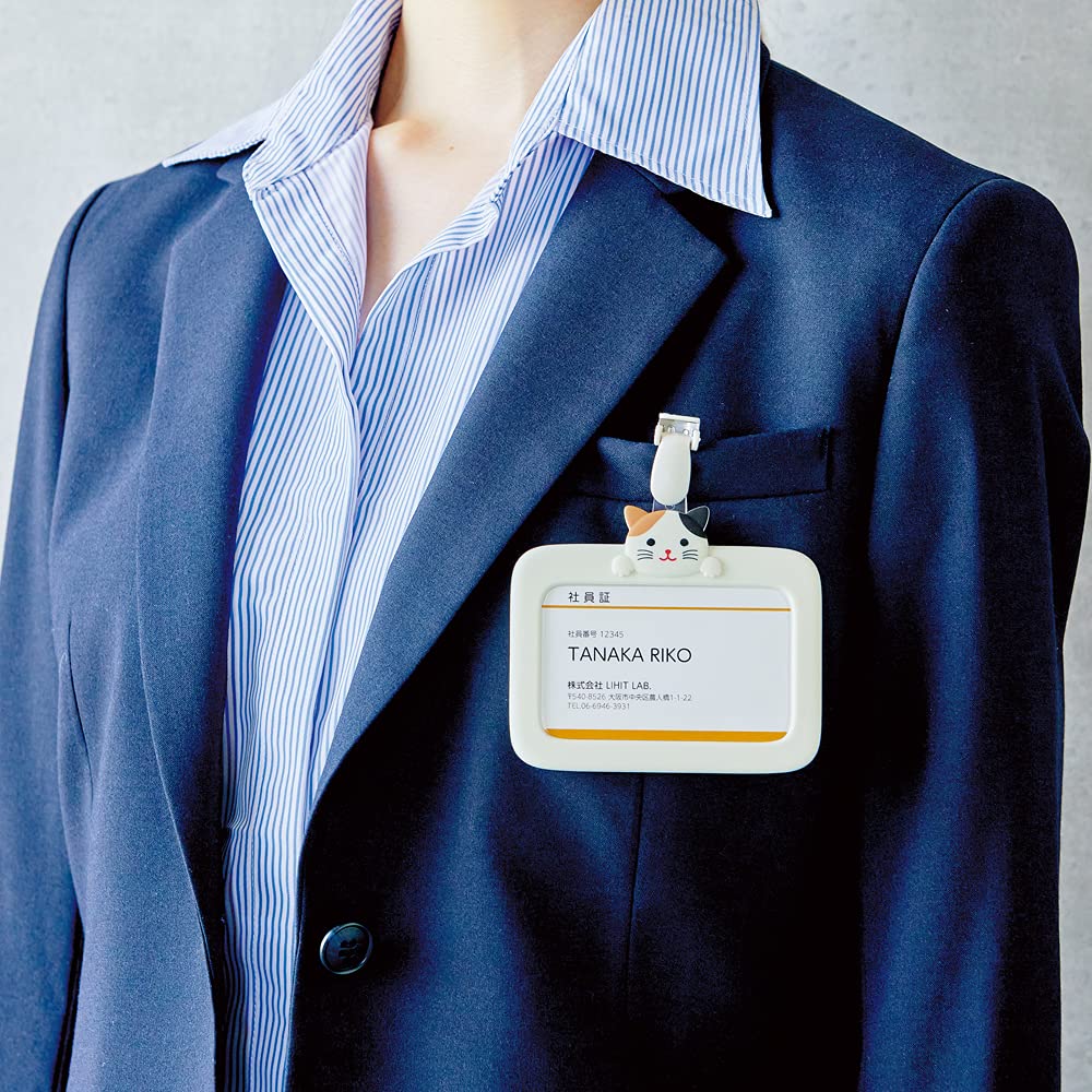 Lihit Lab SMARTFIT PuniLabo ID Card Holder - Slim RFID Blocking Wallet for Credit Cards, Business Cards & Badges - Perfect for Office, Travel & Campus Security