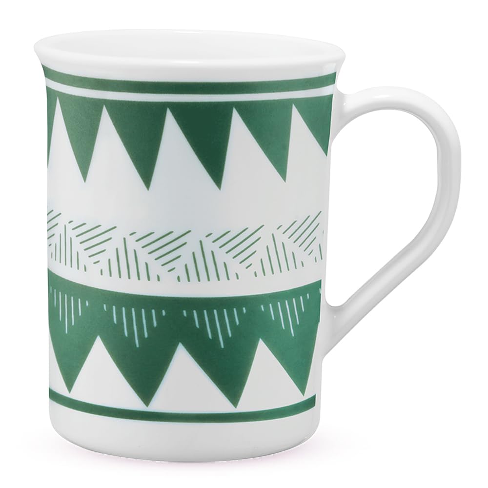 BOROSIL Tri Wave Opalware Mug - Set of 1 Elegant 350ml Tea & Coffee Cup | Microwave & Dishwasher Safe, Bone-Ash Free | Premium White Ceramic for Home, Office & Gifting | Perfect for Daily Use, Parties & Housewarming Gifts