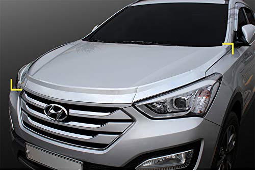 2013-2018 Hyundai Santa Fe Sport Chrome Hood Guard - 3 Piece Bonnet Protector for Enhanced Vehicle Protection | Perfect for Off-Roading, Highway Driving & Car Shows
