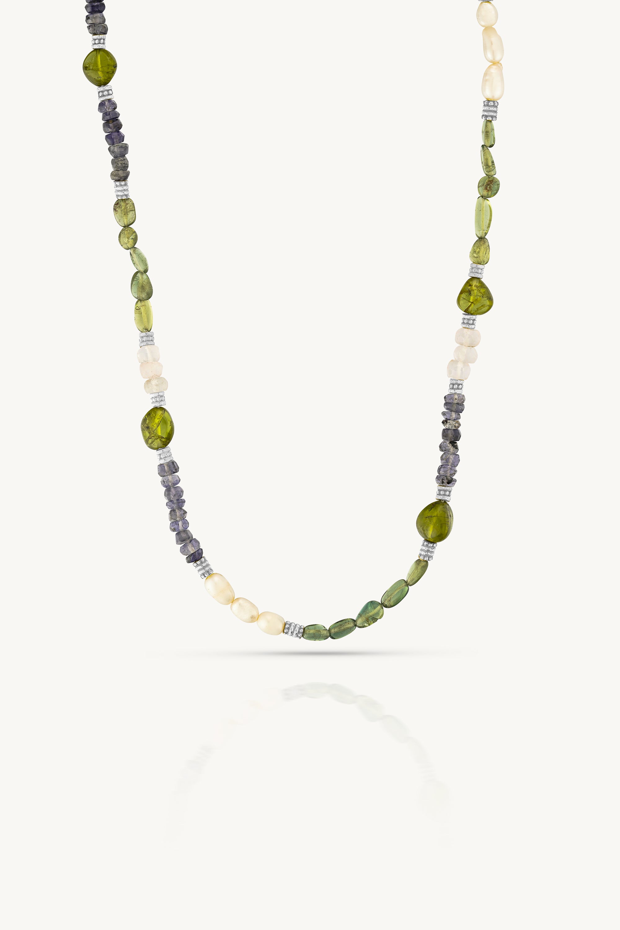 Elegant Wren Silver Beaded Necklace for Women - Perfect for Weddings, Parties & Everyday Wear