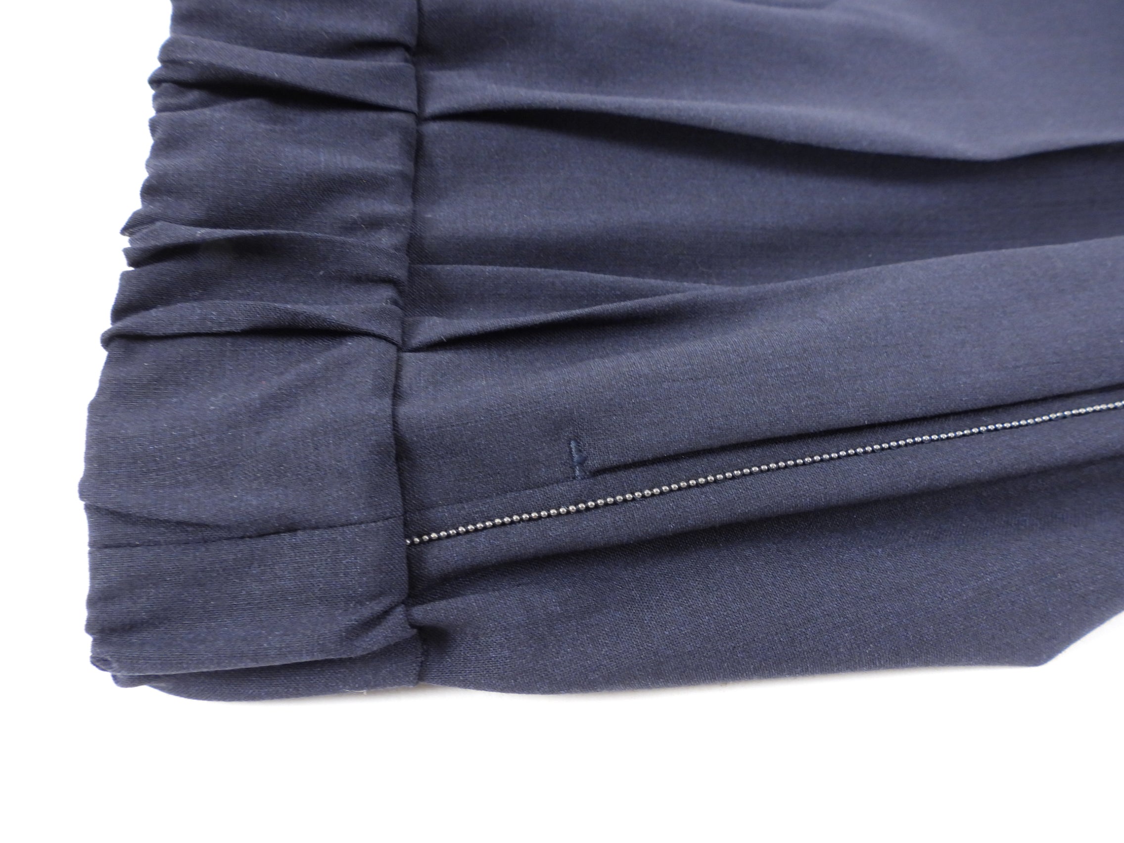 Brunello Cucinelli Midnight Blue Wool Blend Monili Trouser for Women - Size 4 (US) - Premium Tailored Dress Pants for Office, Business Meetings & Formal Events