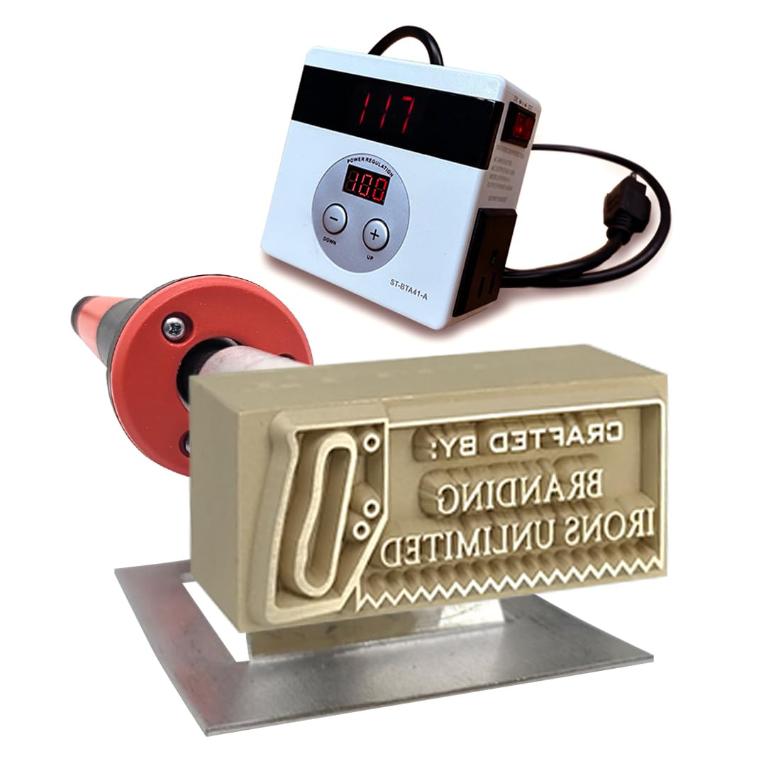 Custom Electric Branding Iron with Personalized Text & Hand Saw Design - Standard Size - Engraved in USA - Perfect for Woodworking, Leather Crafting & DIY Projects