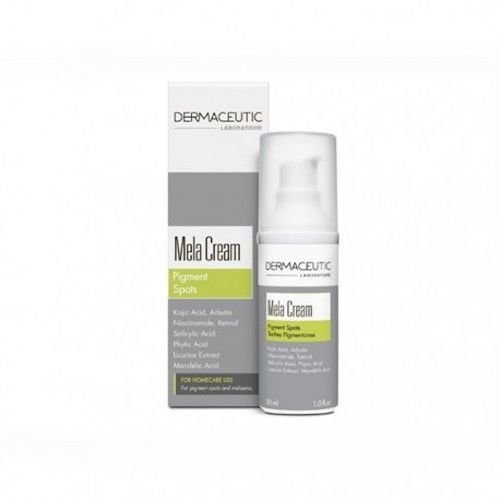 Dermaceutic Mela Crème Pigment Spot Treatment Cream 30ml - Brightening & Dark Spot Corrector for Face - Perfect for Hyperpigmentation & Acne Scars | Use for Evening Skin Tone & Daily Skincare Routine