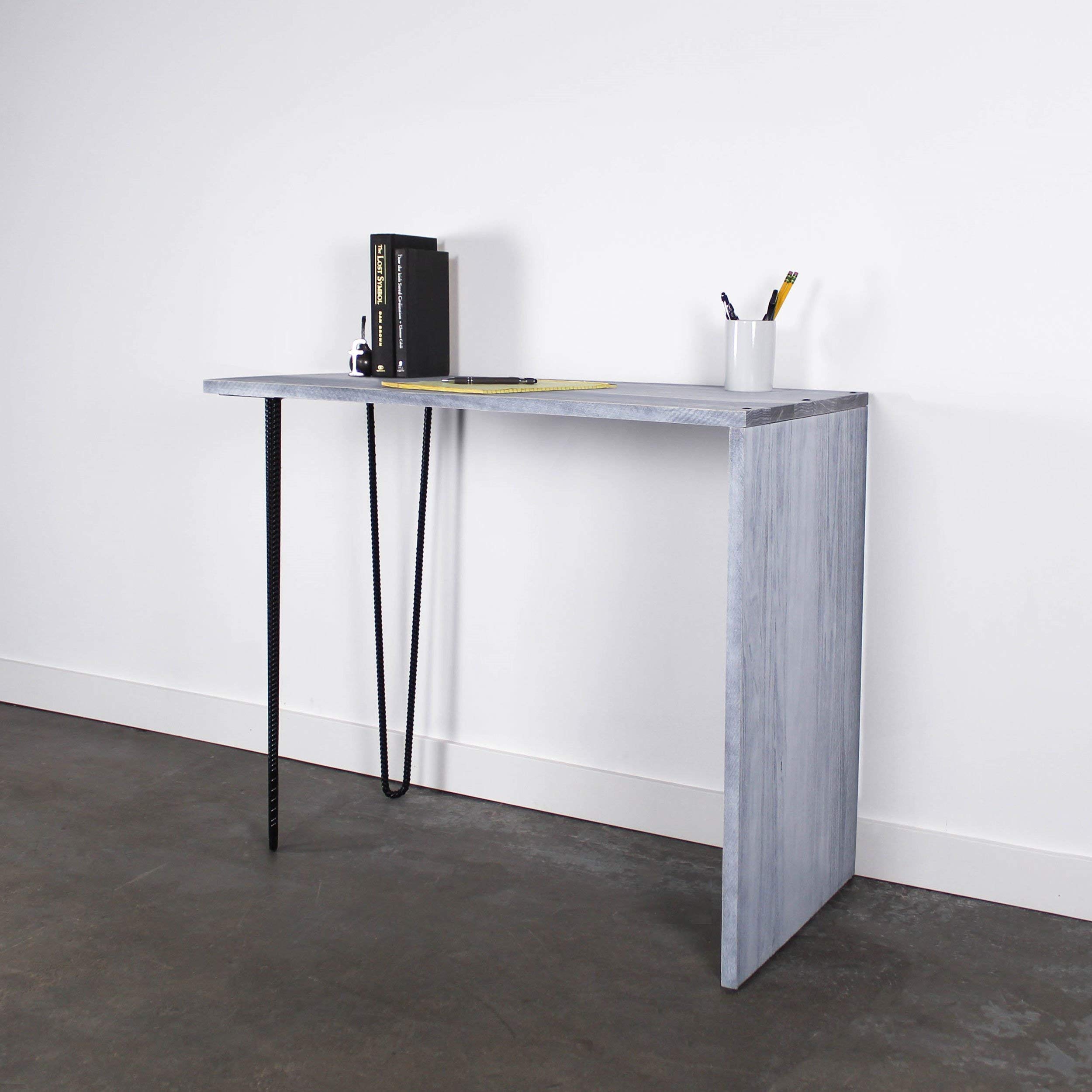 Rustic Solid Wood Waterfall Desk - Westport Style Home Office Furniture for Writing, Studying & Remote Work
