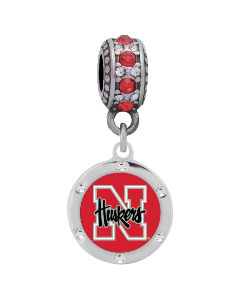 University of Nebraska Charm for Pandora Style Bracelets - Perfect for Graduation Gifts, Alumni Pride & College Spirit Jewelry Collection