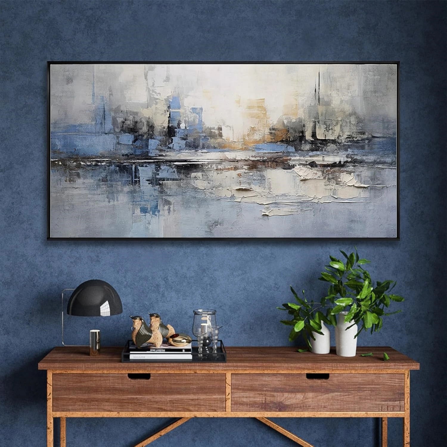 Abstract Painting #AB 343 - Modern Wall Art for Living Room, Bedroom & Office Decor - Handmade Canvas Artwork for Home & Gifts