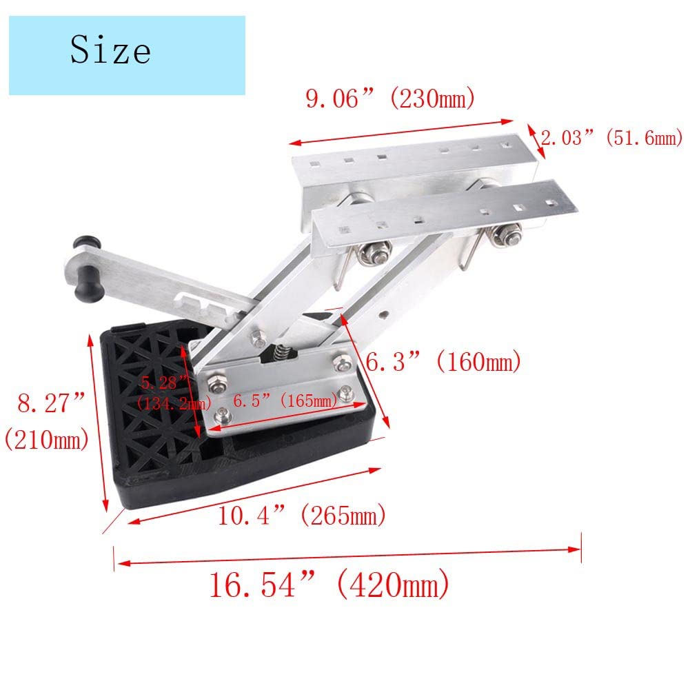**Heavy Duty Aluminum Outboard Motor Bracket for Boats - Supports 7.5HP to 20HP Engines - Perfect for Fishing, Cruising & Marine Adventures**
