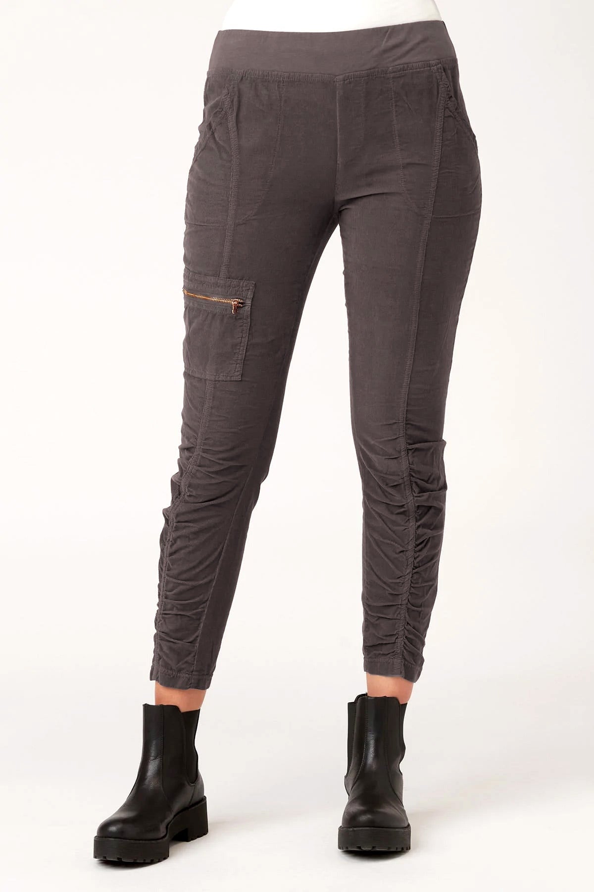 Cord Malanda Pants for Women - High Waisted Stretch Comfortable Casual Trousers - Perfect for Work, Travel & Everyday Wear