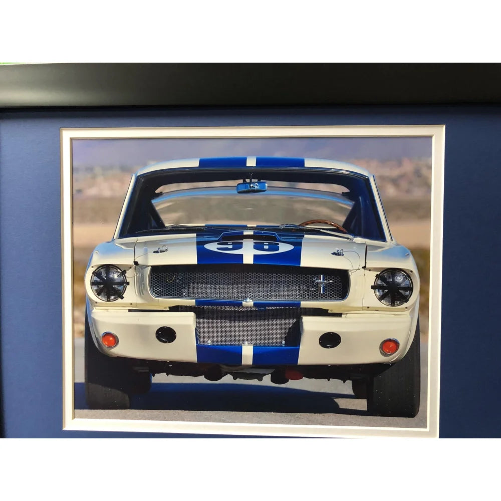 Authentic Carroll Shelby Framed Movie Prop Plate - Ford vs Ferrari Cobra Mustang Photo Memorabilia - Perfect for Racing Fans & Movie Collectors - Home Theater Decor, Man Cave Display, Gift for Car Enthusiasts