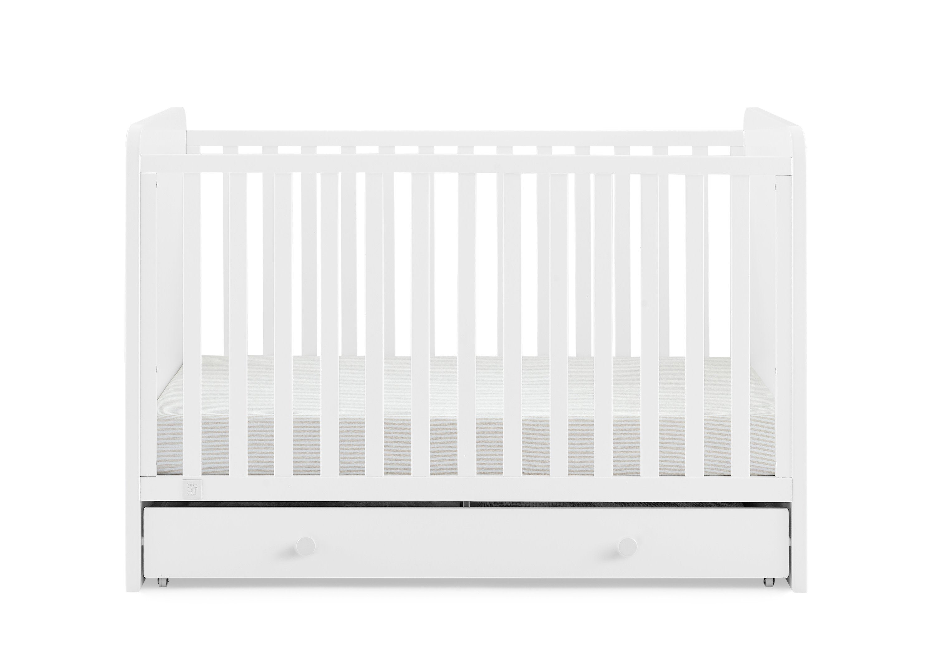 BabyGap Graham 4-in-1 Convertible Crib with Storage Drawer - Nursery Furniture for Newborns to Toddlers - Perfect for Small Spaces & Modern Nurseries