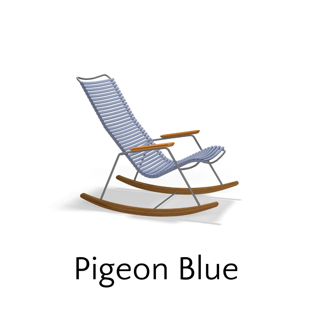 CLICK Outdoor Rocking Chair - Patio, Garden & Porch Relaxation - Comfortable All-Weather Wicker Rocking Chair for Backyard, Poolside & Deck Use