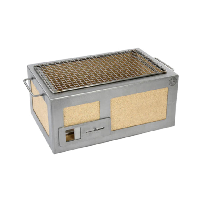 Little Kasai Konro Grill V2 - Stainless Steel Charcoal BBQ Grill for Outdoor Cooking, Camping, Backyard Parties & Japanese Yakiniku