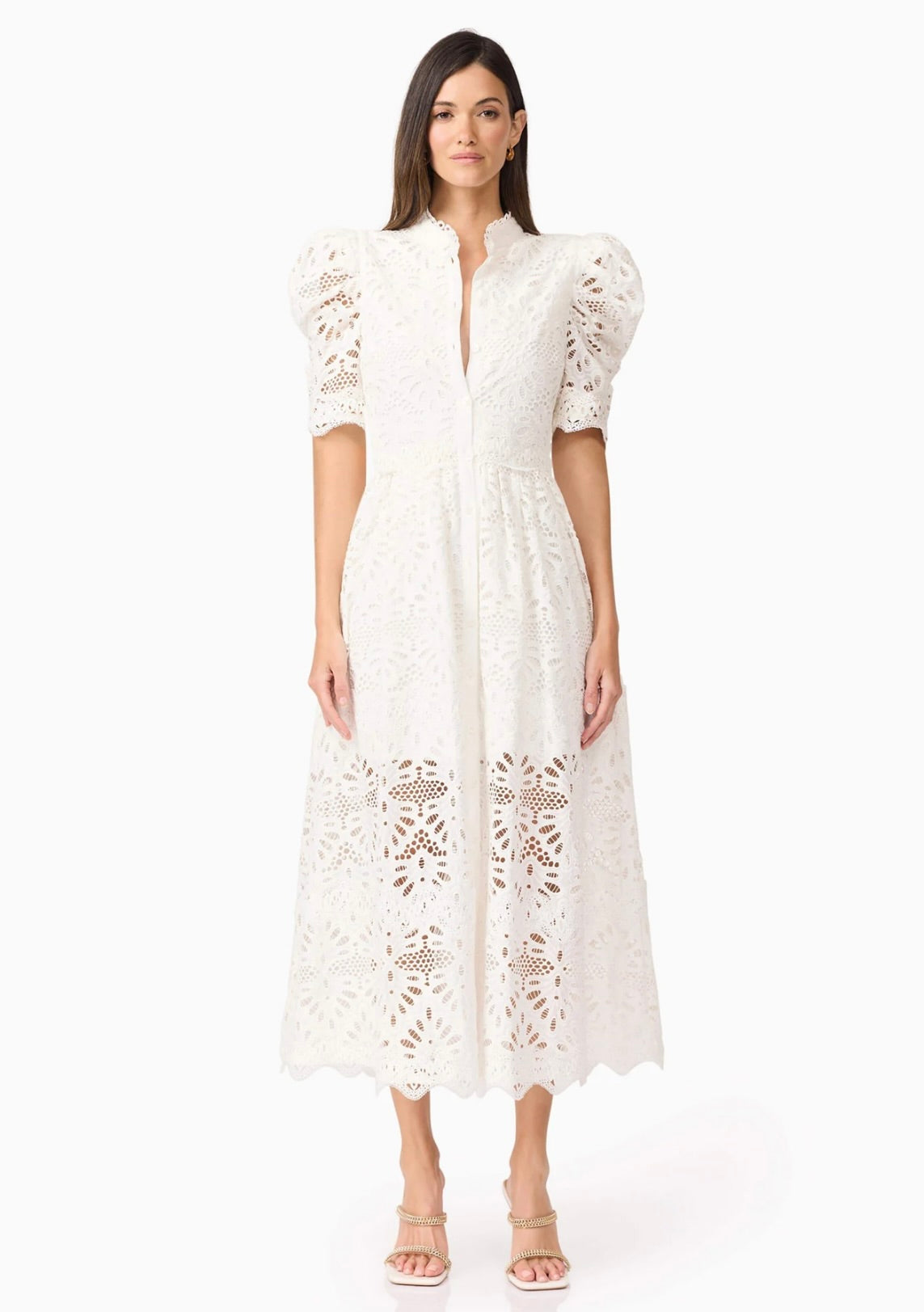 Carli Midi Shirt Dress for Women - Ivory Cotton Blend Button Down Tunic Dress with Belt | Casual Office Wear, Spring Summer Outfits, Wedding Guest Dress