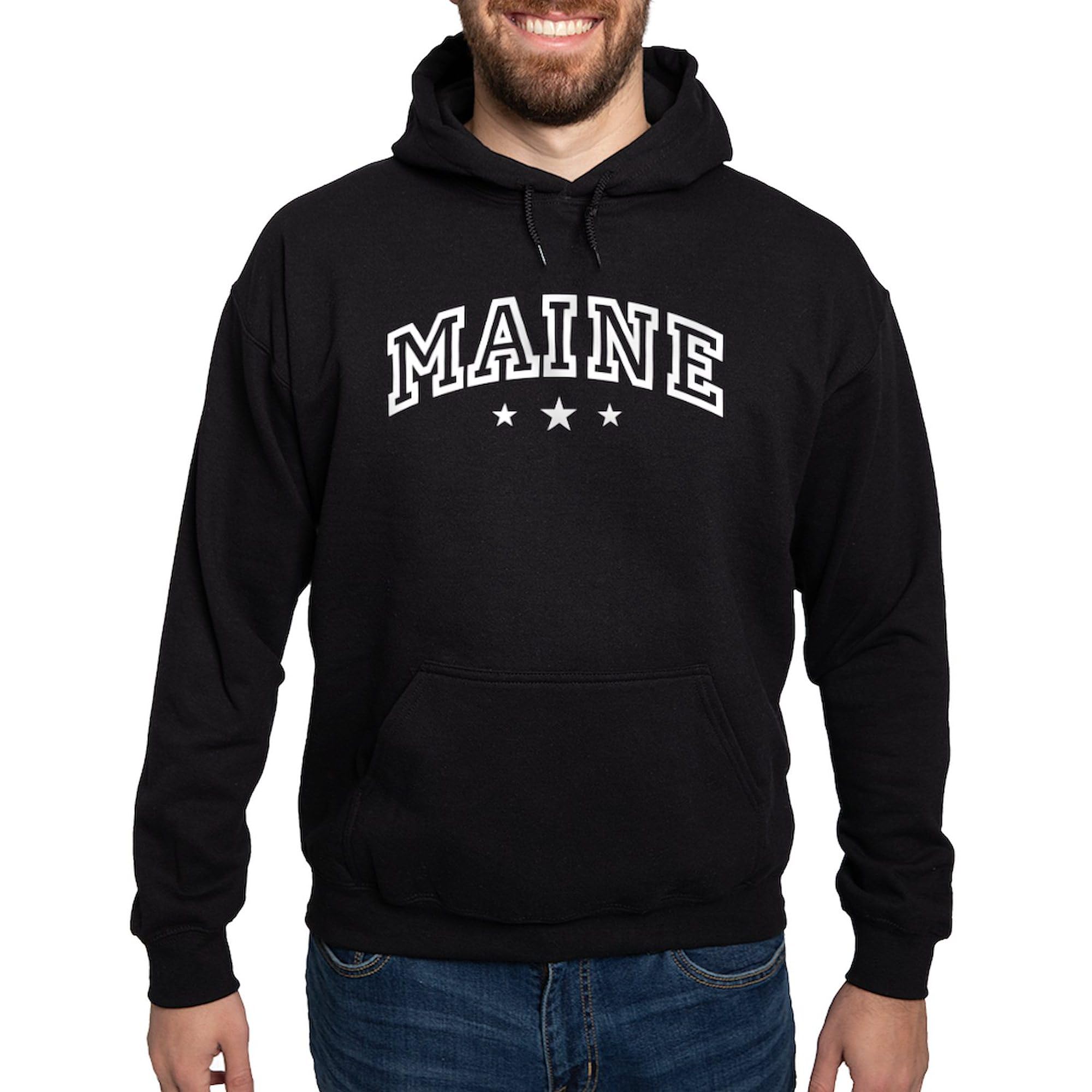 Maine Hoodie for Men - Dark Regular Fit Pullover Sweatshirt | Warm & Comfortable for Outdoor Activities, Casual Wear & Gifts
