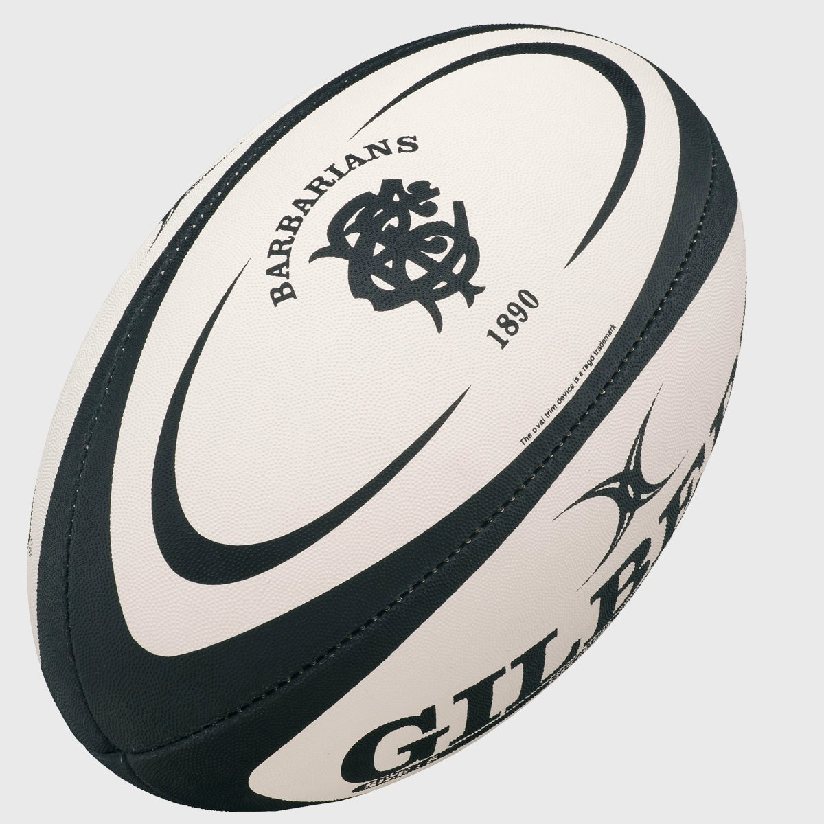 Gilbert Barbarians Official Replica Rugby Ball - Authentic Match Size for Training & Games - Perfect for Rugby Practice, Matches, and Sports Collectors