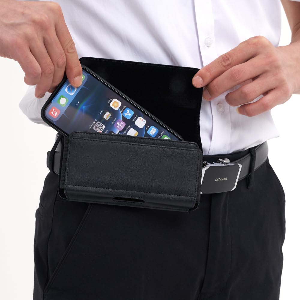 Premium Phone Holster for iPhone 16 Pro Max & Samsung Galaxy - Universal Belt Clip Case Pouch Holder for Galaxy S25/S24/S23 Ultra, A-Series (A16/A14/A13/A06/A05), Moto G 5G (2024/2023), OnePlus Nord N30 - Perfect for Outdoor Activities, Work & Travel