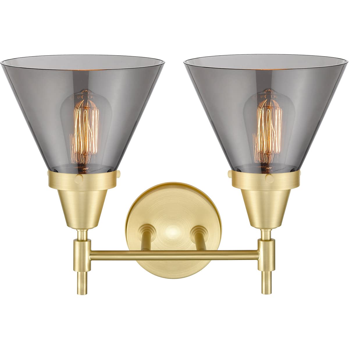 Restoration LED Bathroom Vanity Light Fixture - 2W Brass Finish G43 Base - Energy Efficient Modern Lighting for Bathroom, Vanity, Dressing Room & Makeup Area