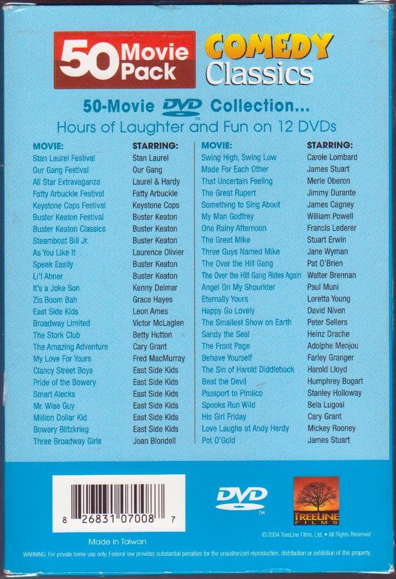 Comedy Classics 50 Movie Pack Collection - Best Classic Comedy Films DVD Set - Perfect for Movie Nights, Gifts & Home Entertainment
