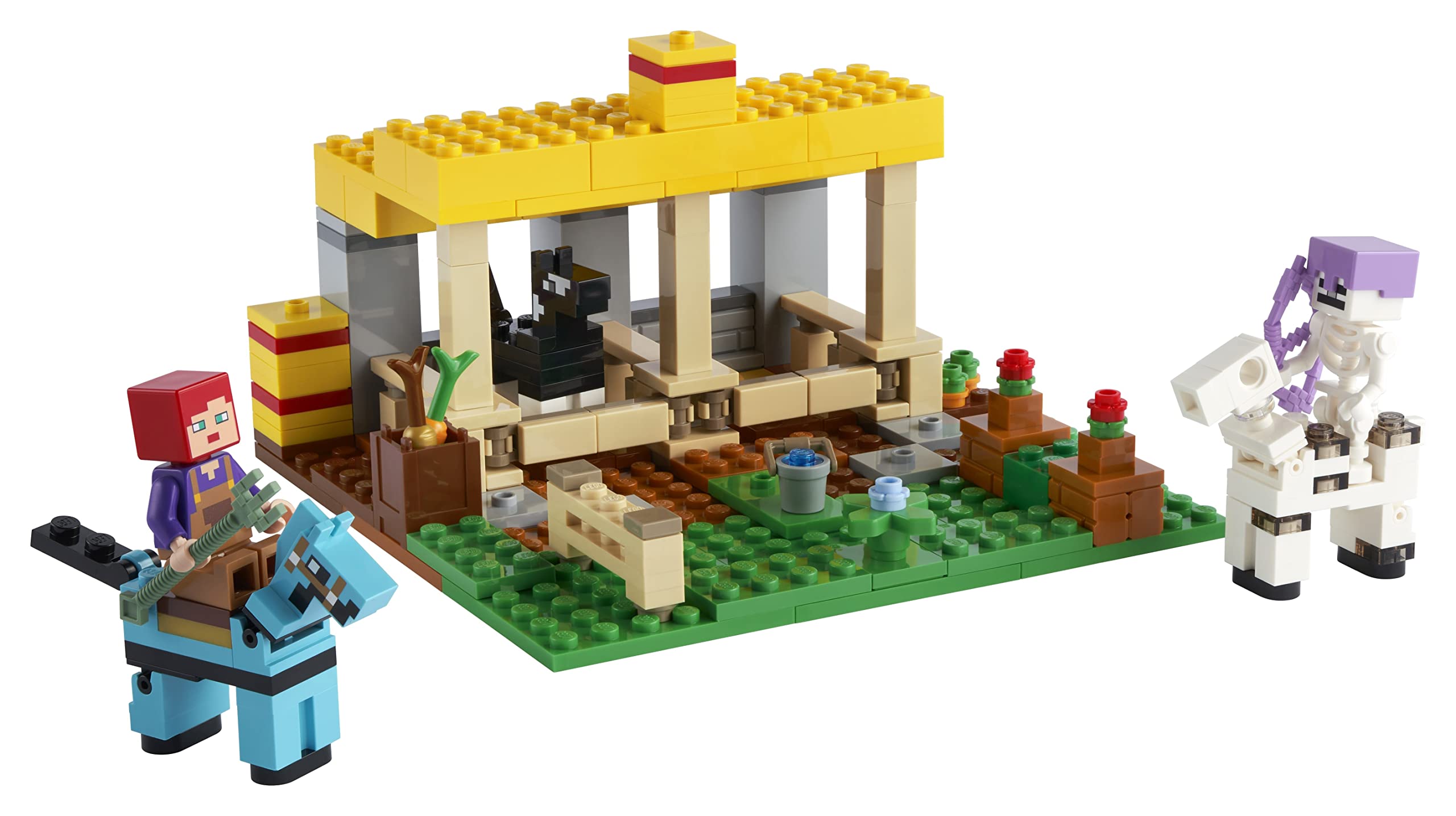 LEGO Minecraft 21244 The Sword Outpost & 21171 The Horse Stable - 2-in-1 Building Set for Creative Play | Perfect Gift for Kids & Minecraft Fans | Great for Adventure Scenes & Castle Displays