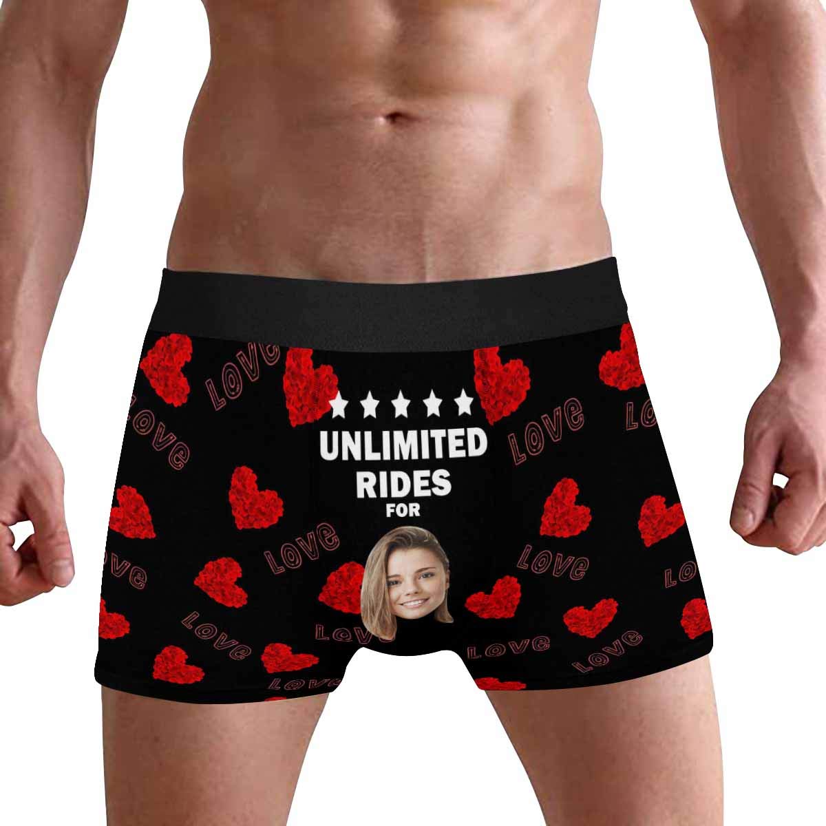 Custom Printed Face Boxer Briefs for Women & Men - Personalized Photo Underwear - Comfortable & Breathable for Everyday Wear, Gifts & Special Occasions