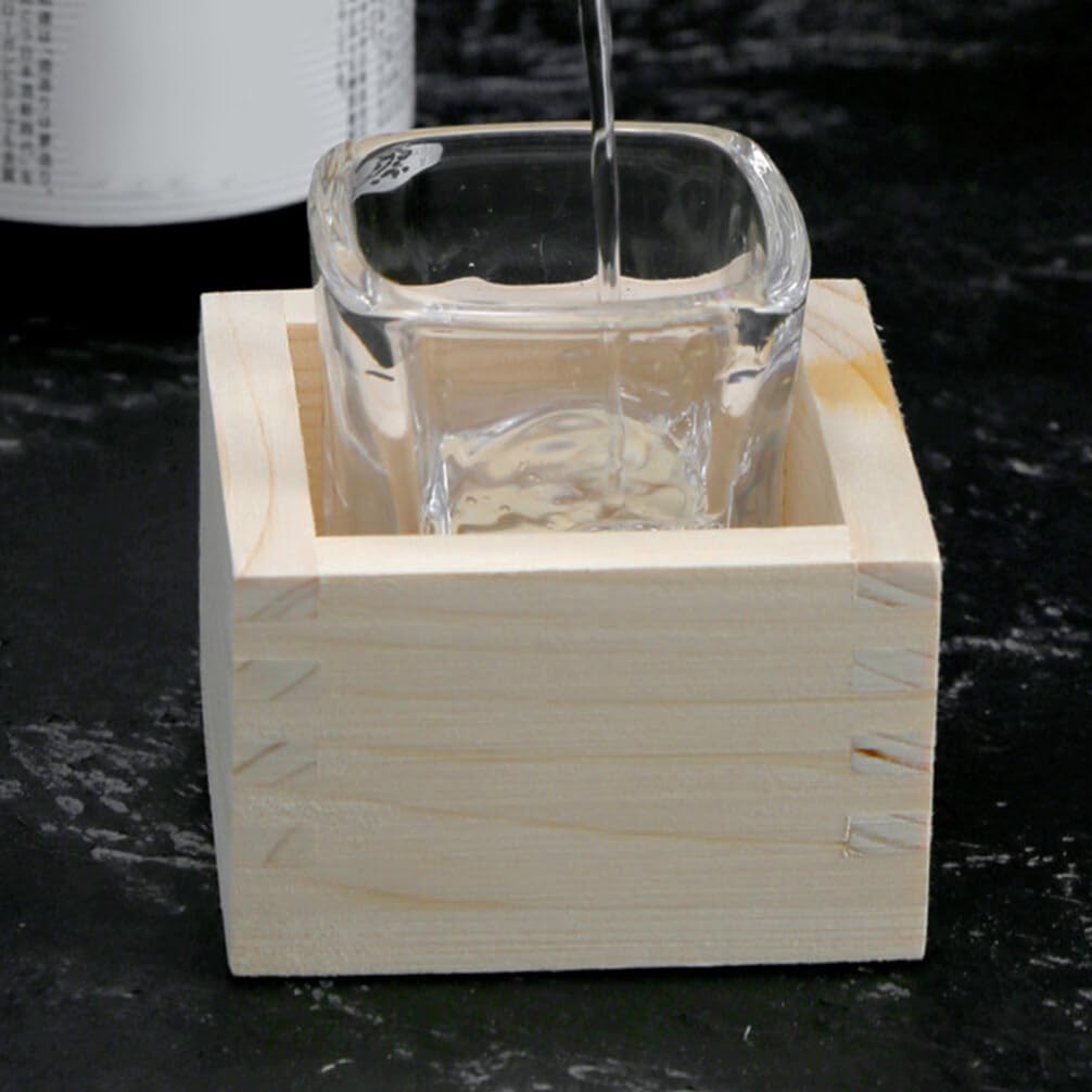 Premium Japanese Sake Cups Set with Square Wooden Storage Box - Traditional Handcrafted Sake Drinking Cups for Authentic Japanese Dining Experience - Perfect for Home Bars, Sushi Nights & Cultural Gift Giving