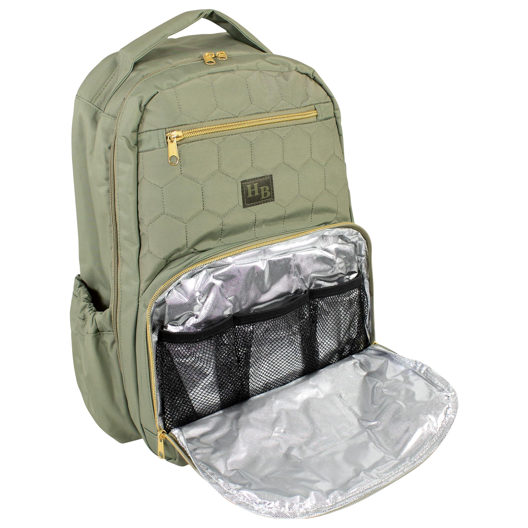 Premium Unisex Baby Diaper Backpack with Changing Pad - Olive, One Size | Stylish & Spacious Diaper Bag for Parents On-The-Go, Travel, Daycare & Family Outings