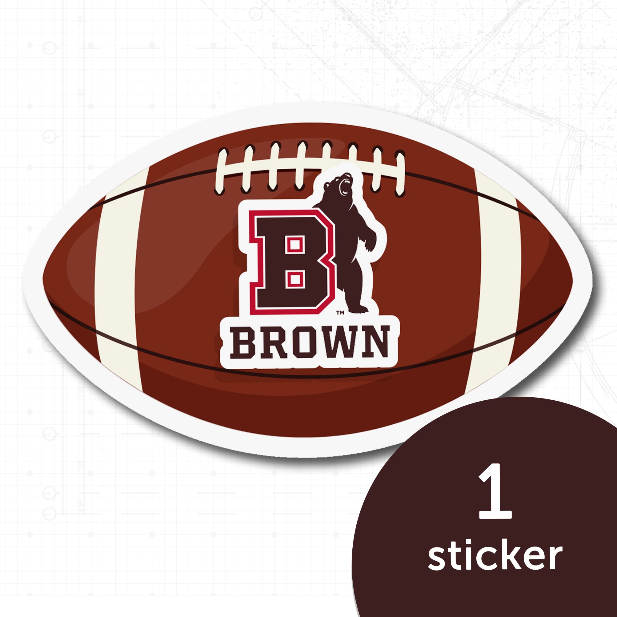 Desert Cactus Brown University Vinyl Decal Sticker - Waterproof Laptop, Water Bottle, Car, Scrapbook Decoration - Perfect for College Dorm, School Spirit, Football Game Days & Fan Gear