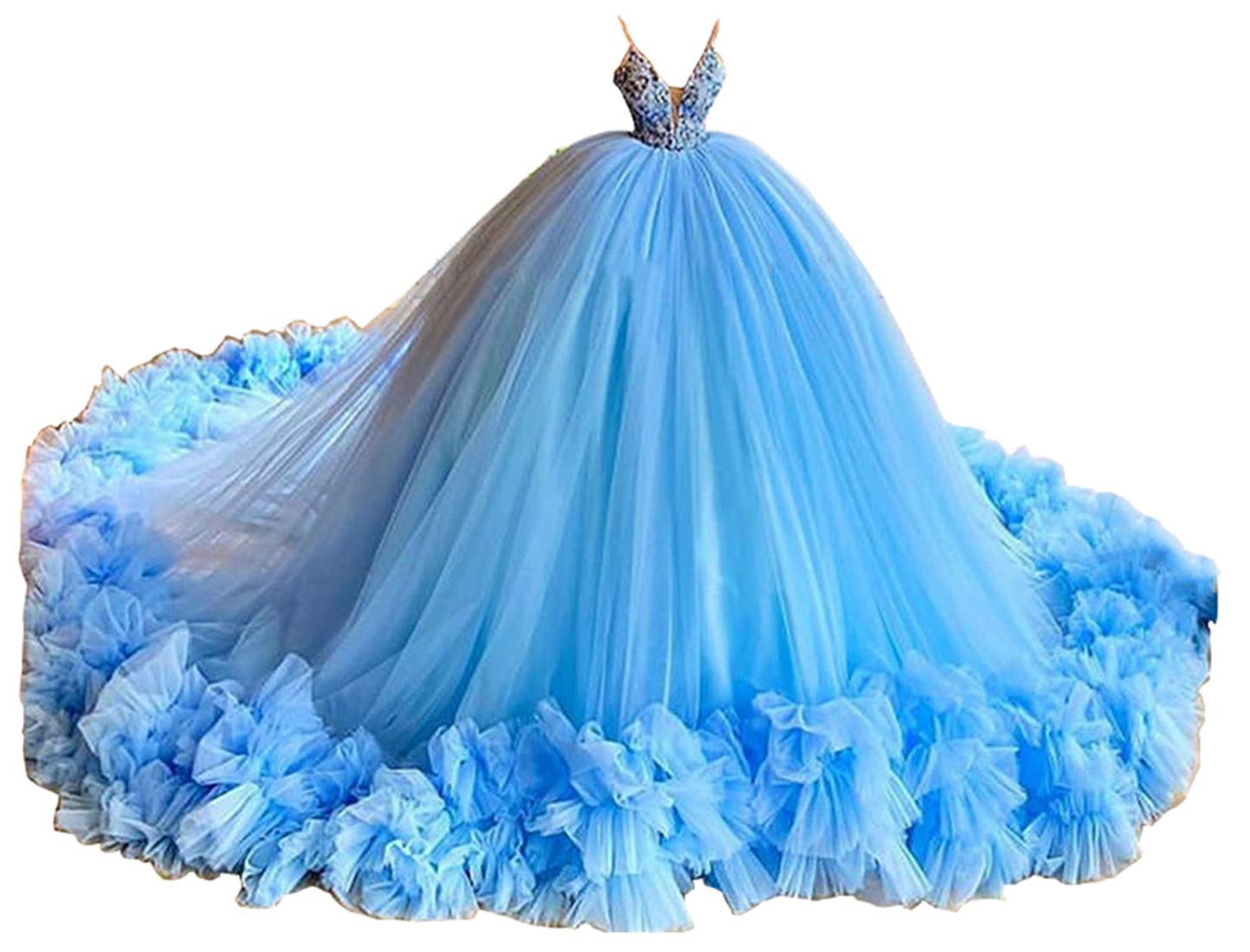 Elegant Puffy Ball Tulle Quinceañera Dress for Girls | Sweet 16 Birthday Party Gown | Pageant & Prom Formal Wear | Perfect for Quinceañeras, Debut Balls, and Special Occasions