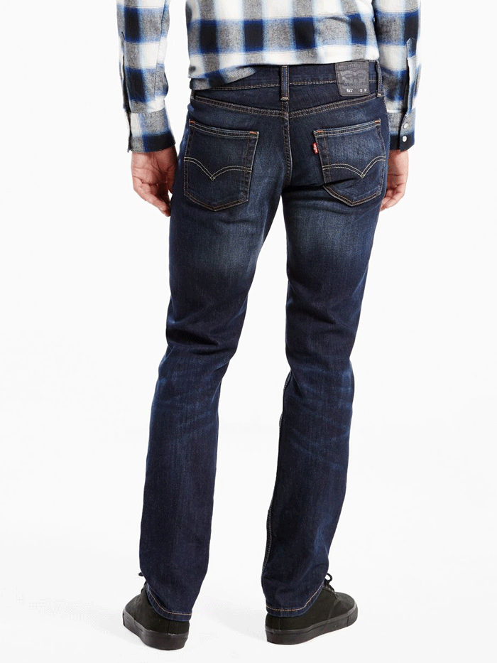 Levi's Men's 511 Slim Fit Stretch Jeans - Dark Wash Navy | Comfortable & Stylish for Casual Wear, Office & Night Out