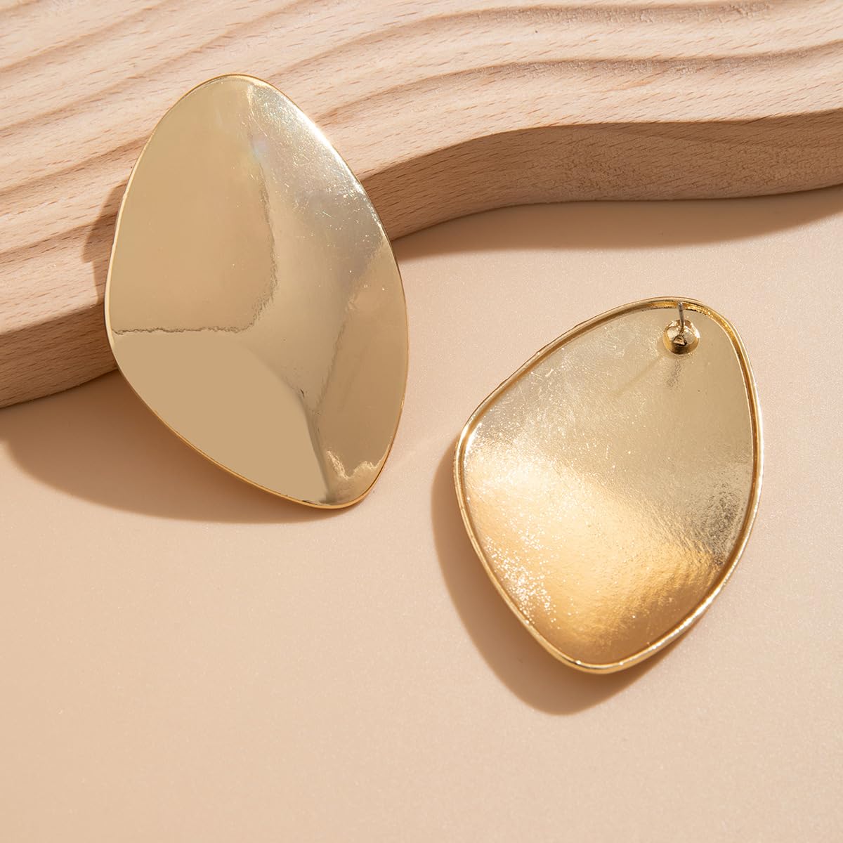 Chunky Gold Statement Earrings for Women | Hypoallergenic Geometric Drop Dangle Earrings | Punk Fashion Jewelry | Perfect for Summer Outfits & Party Wear 2024