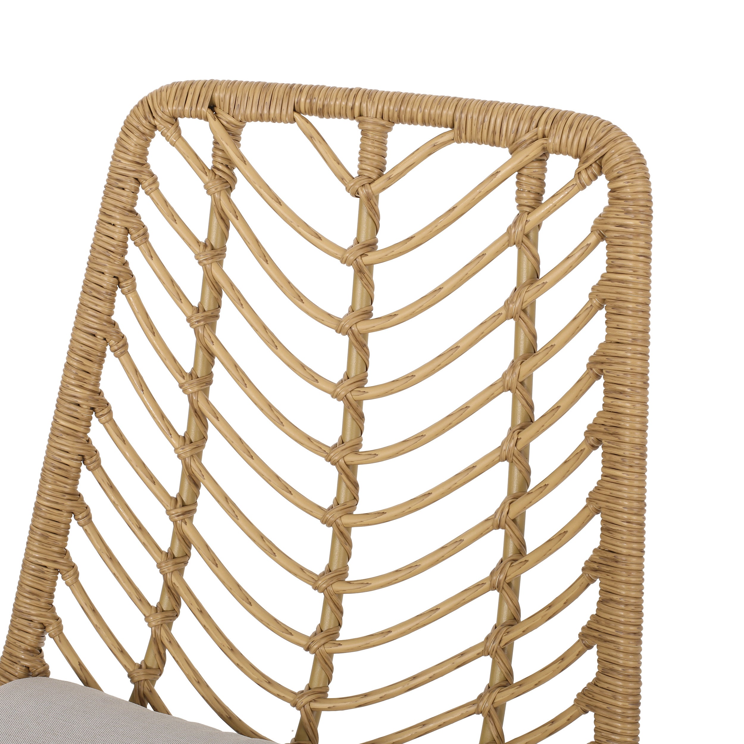 DEJA CHAIR Set of 2 with 2 Cushions - Modern Patio Lounge Chairs for Outdoor, Garden, Poolside & Balcony Relaxation