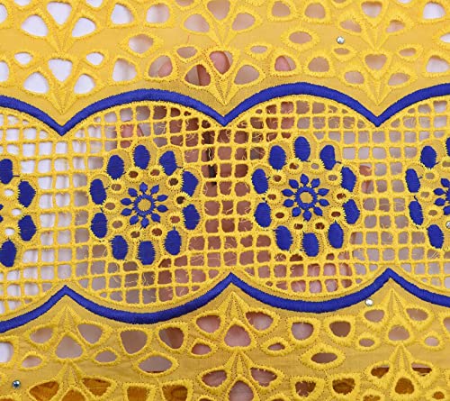 Swiss Voile Cotton Lace Fabric by The Yard - 5 Yards Premium Punch Hole Lace for Wedding Dresses, Party Clothing & DIY Sewing Projects - Perfect for Bridal Gowns, Formal Attire and Crafting Elegant Apparel