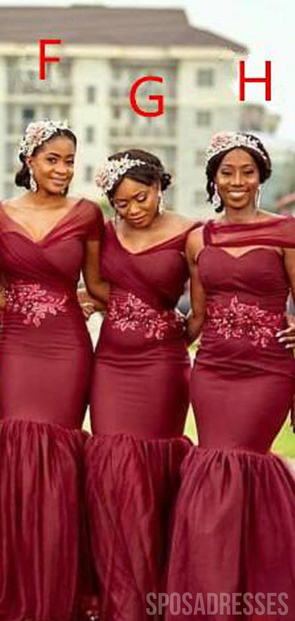 Elegant Mermaid Applique Sleeveless Long Bridesmaid Dress - WG846 | Perfect for Weddings, Prom & Formal Events