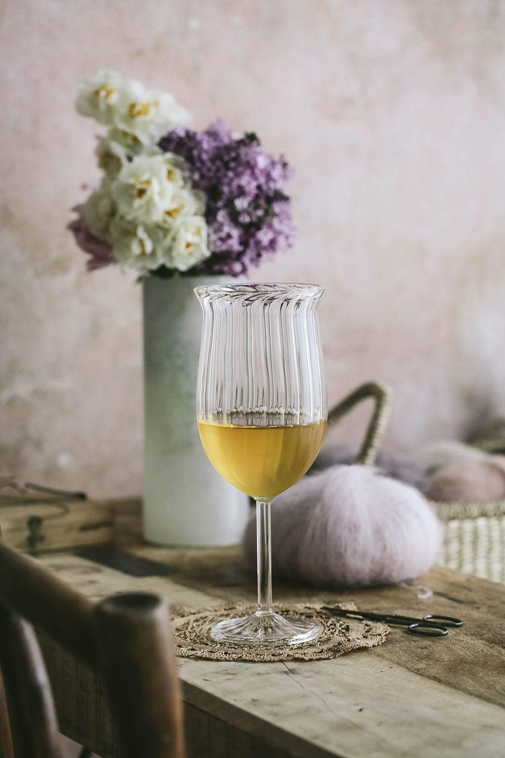 Premium Fluted Tulip Glass Set - Elegant Wine & Champagne Glasses for Fine Dining, Parties & Special Occasions | Perfect for Red Wine, Sparkling Wine & Cocktails