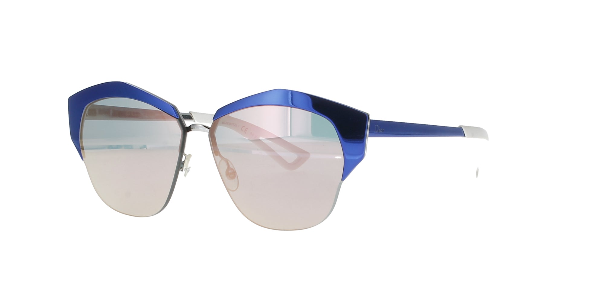 Dior Blue Mirrored Sunglasses for Women & Men - UV Protection, Fashionable & Stylish - Perfect for Beach, Driving & Outdoor Activities